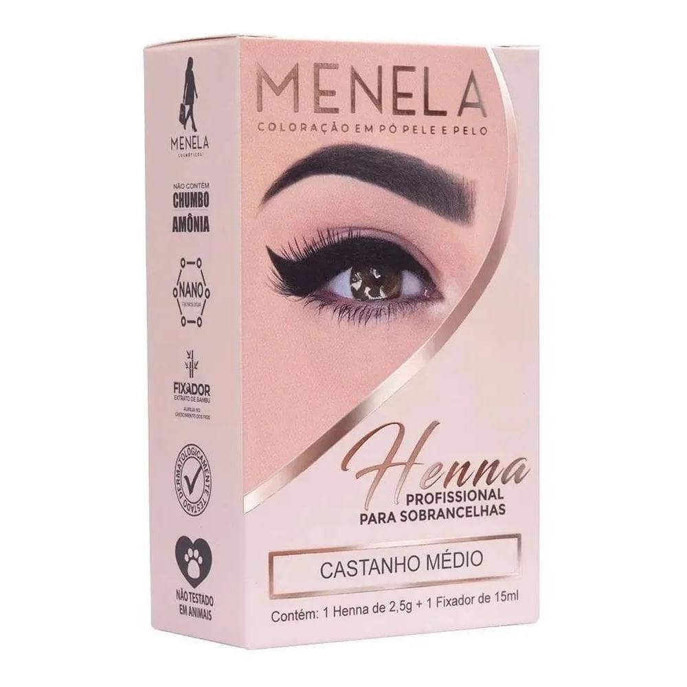 2X Henna Para Sobrancelhas Menela 2,5 G