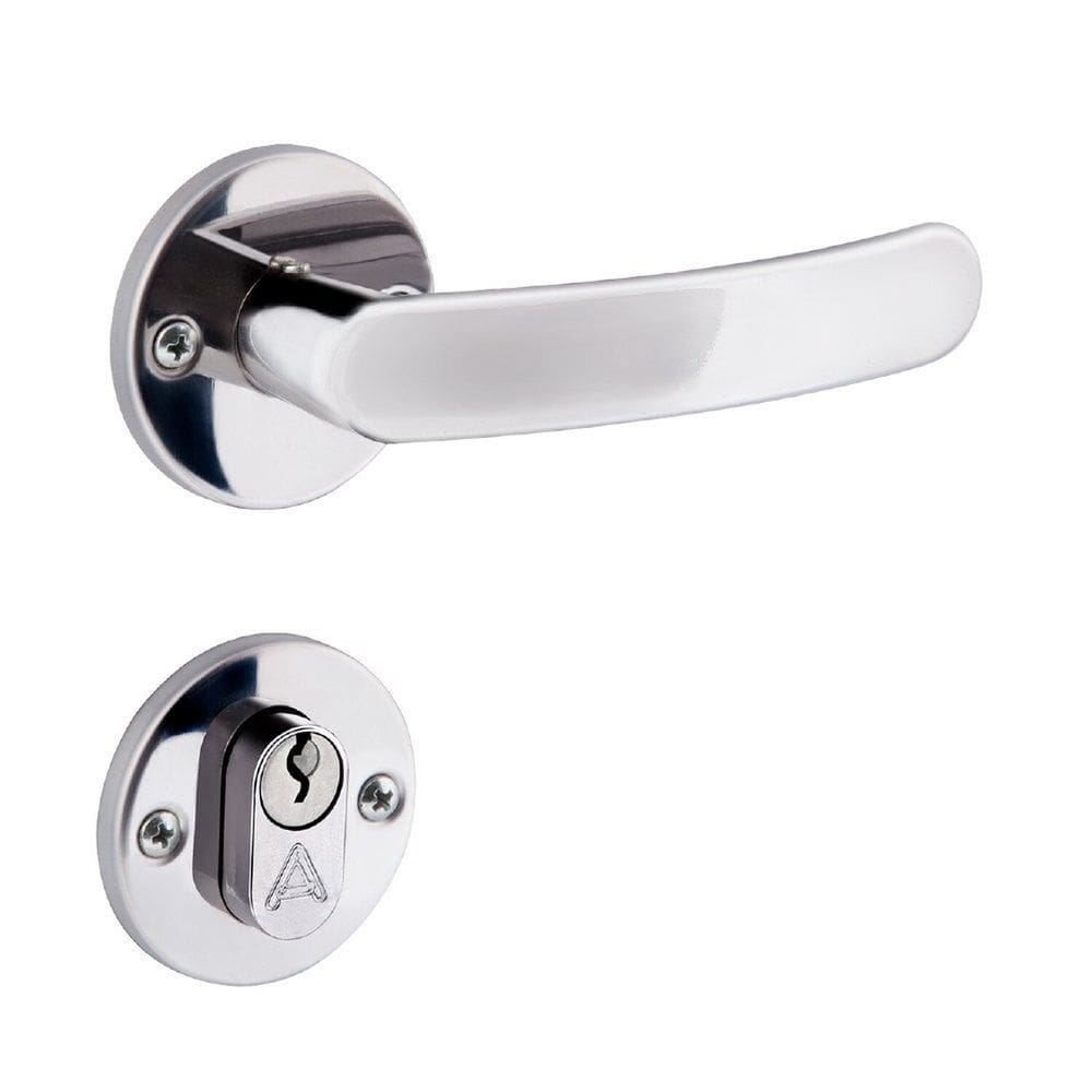 Fechadura Entrada Premium 4cm Polido Inox