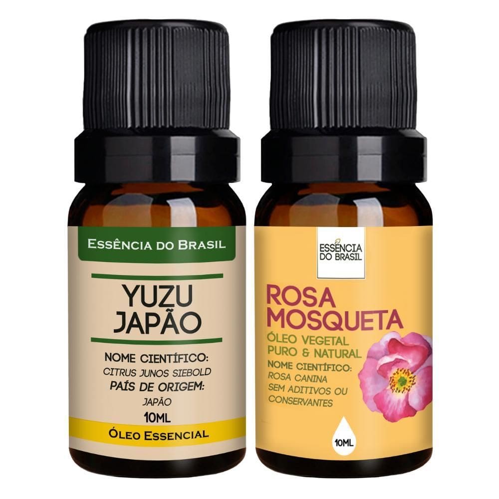 Óleo Essencial De Yuzu Japão + Vegetal De Rosa Mosqueta 10Ml