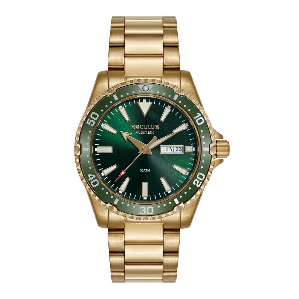 Relógio Seculus Masculino Ref: 44237gpsvda7 Automático Dourado