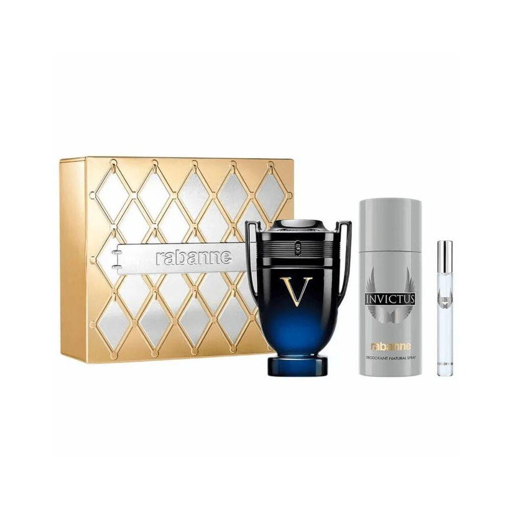 Coffret Rabanne Invictus Victory Elixir + Deo + Travel Size