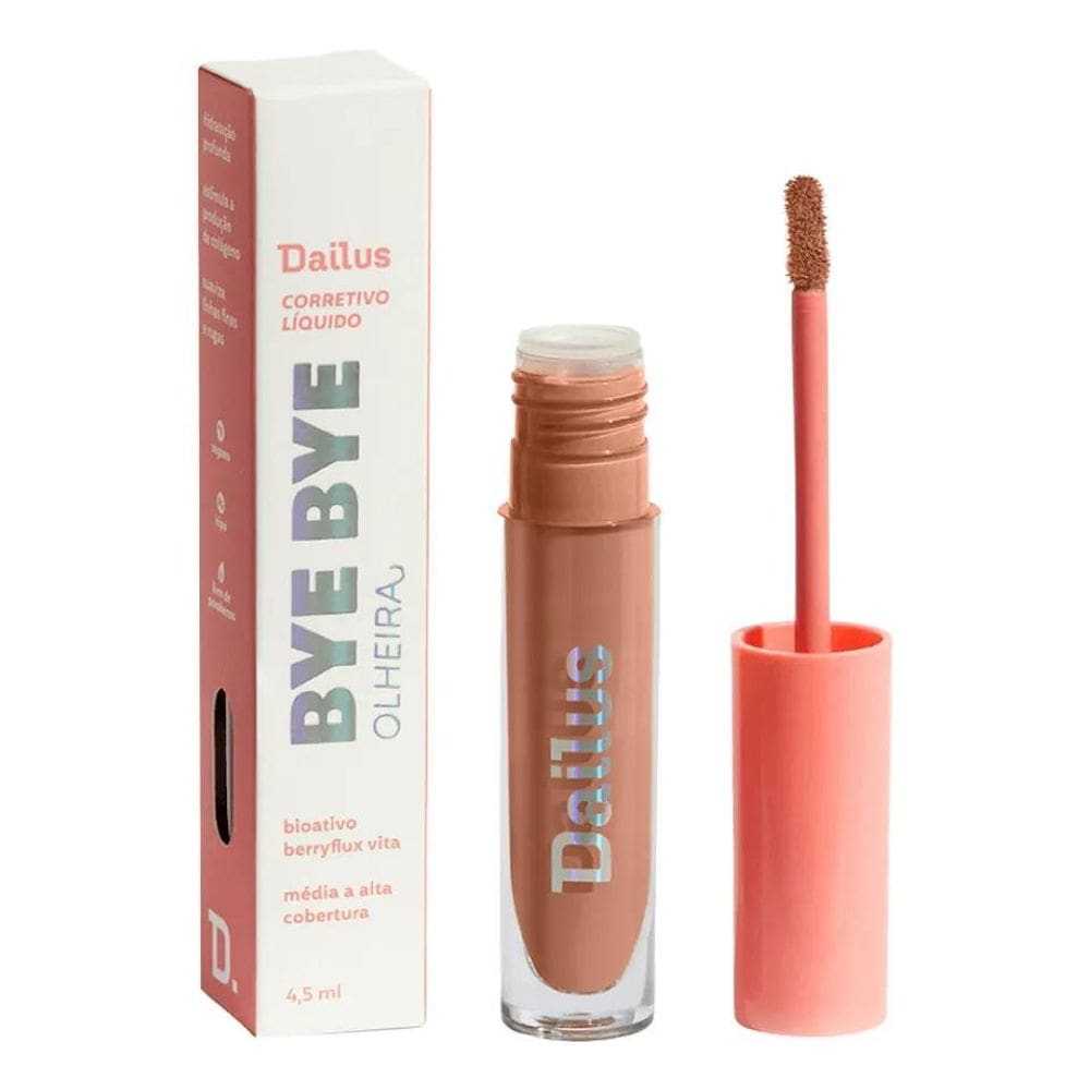3X Corretivo Líquido Bye Bye Olheira Dailus Tom D.13 Salmão