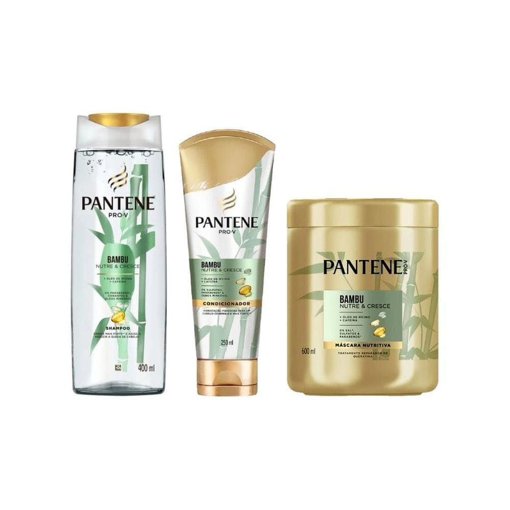 Kit Pantene Bambu 1 Sh 400Ml + 1 Cond 250Ml + Masc 600Ml