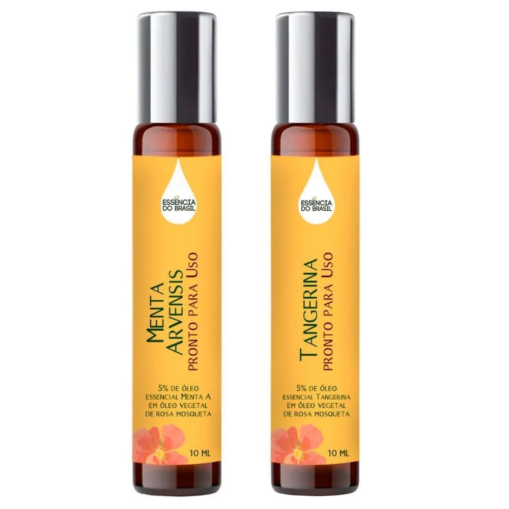 Óleos Essenciais Prontos Menta E Tangerina Roll On 10Ml