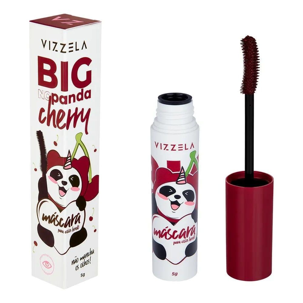 Máscara Para Cílios Big No Panda Cherry Bordô Vinho -Vizzela