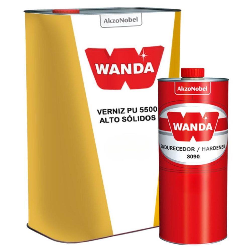 Kit Verniz Pu 5500 5:1 Hs 5L + Catalisador 3090 1L Wanda