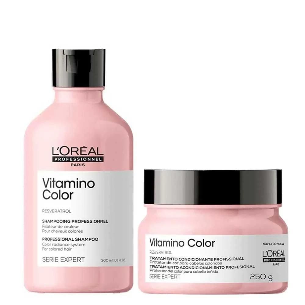 Kit Shampoo + Máscara Loréal Professionnel Vitamino Color