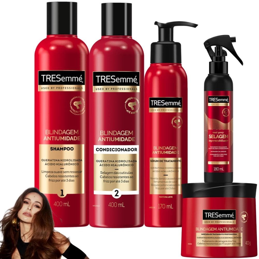 Kit Tresemmé Sérum Blindagem Antiumidade Selagem Hidrolisada