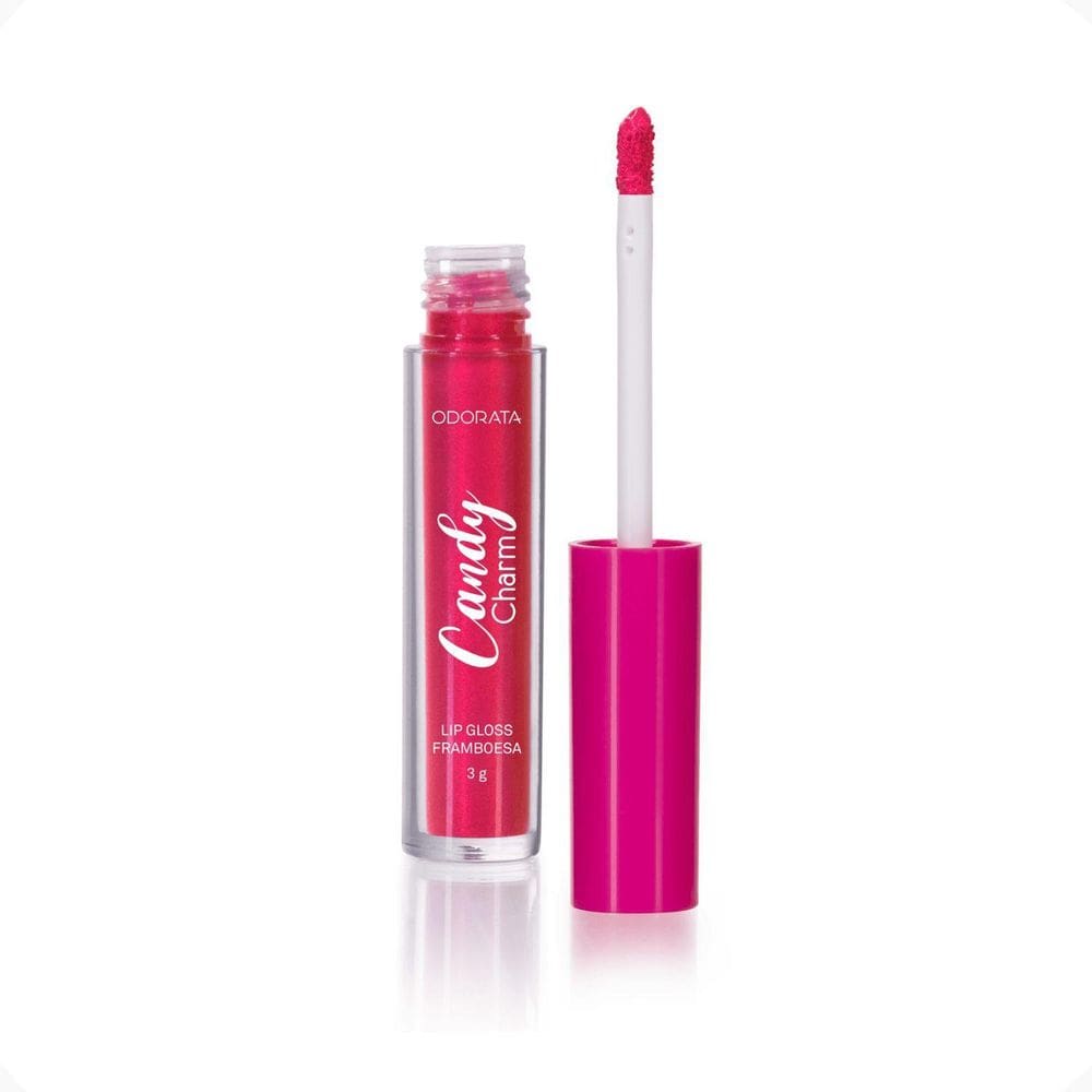 Gloss Labial Framboesa Não Pegajoso Livre Parabenos 3G Candy