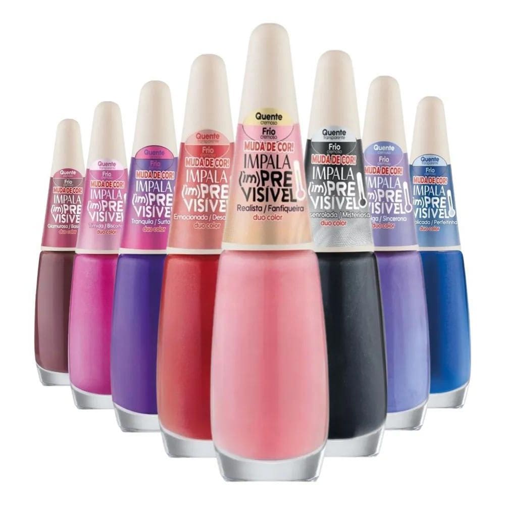 2X Coleção Impala Imprevisivel Duo Color Kit C/8 Esmaltes Hi