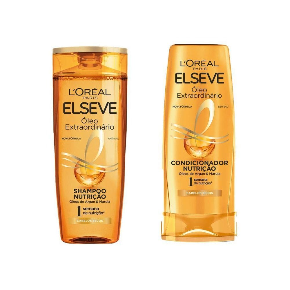 Kit Elseve Oleo Extraordinario 1 Cond 400Ml + 1 Sh 400Ml