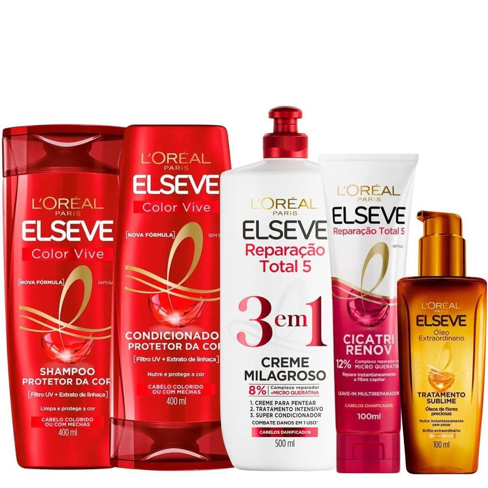 Kit Elseve Color Vive Óleo Extraordinário Cicatri Renov