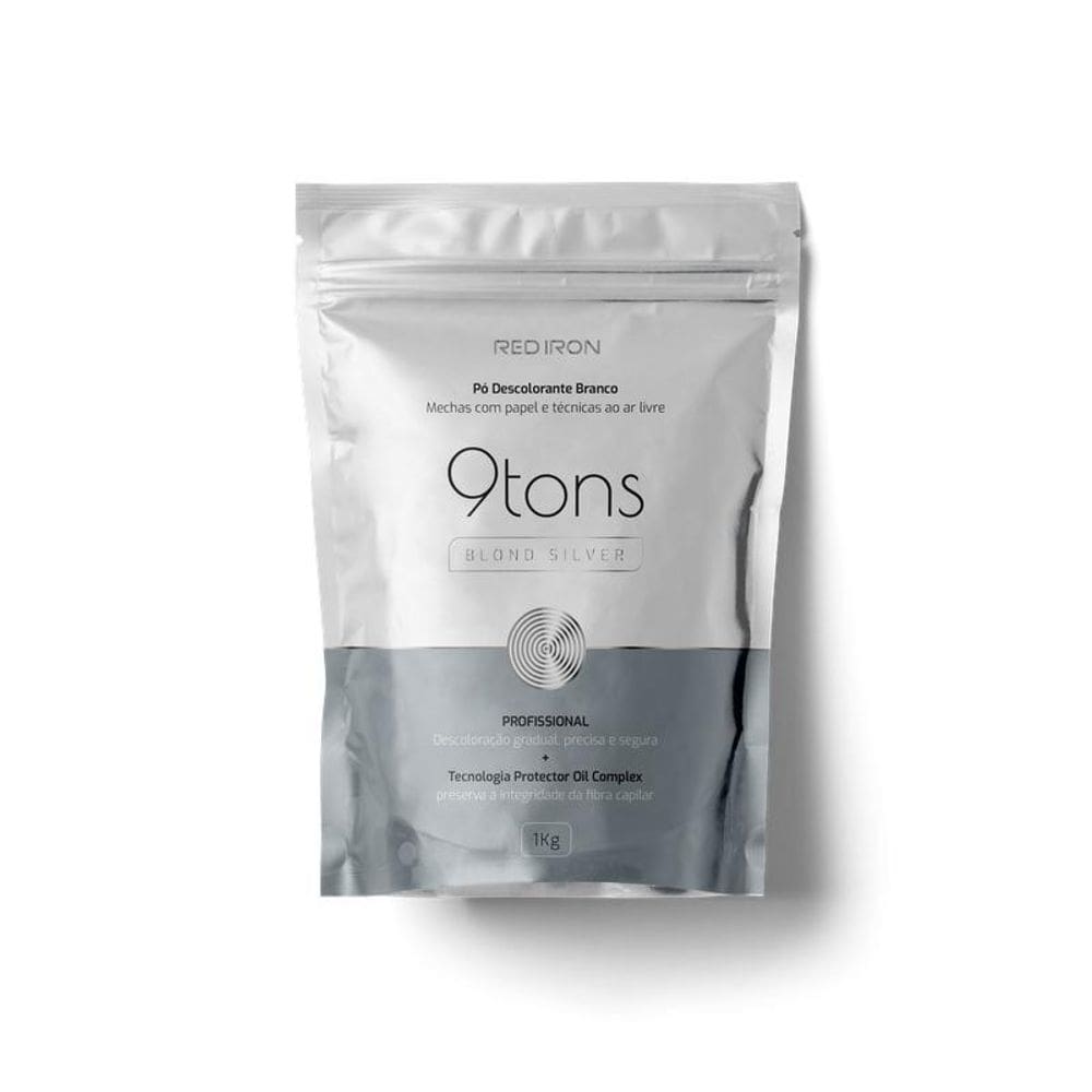 Red Iron Blond Silver 9 Tons Pó Descolorante Pouch Branco