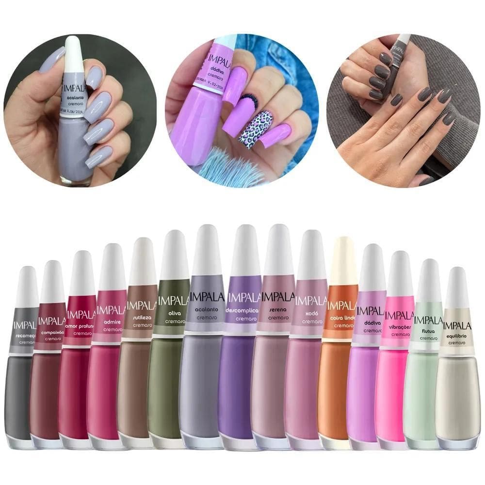 2X Kit 15 Esmaltes Impala Coleção Cores Da Sua Moda