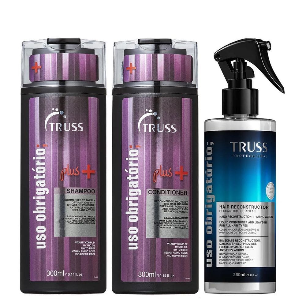 Truss Uso Obrigatório Plus+ Kit Shampoo Condicionador E Uso