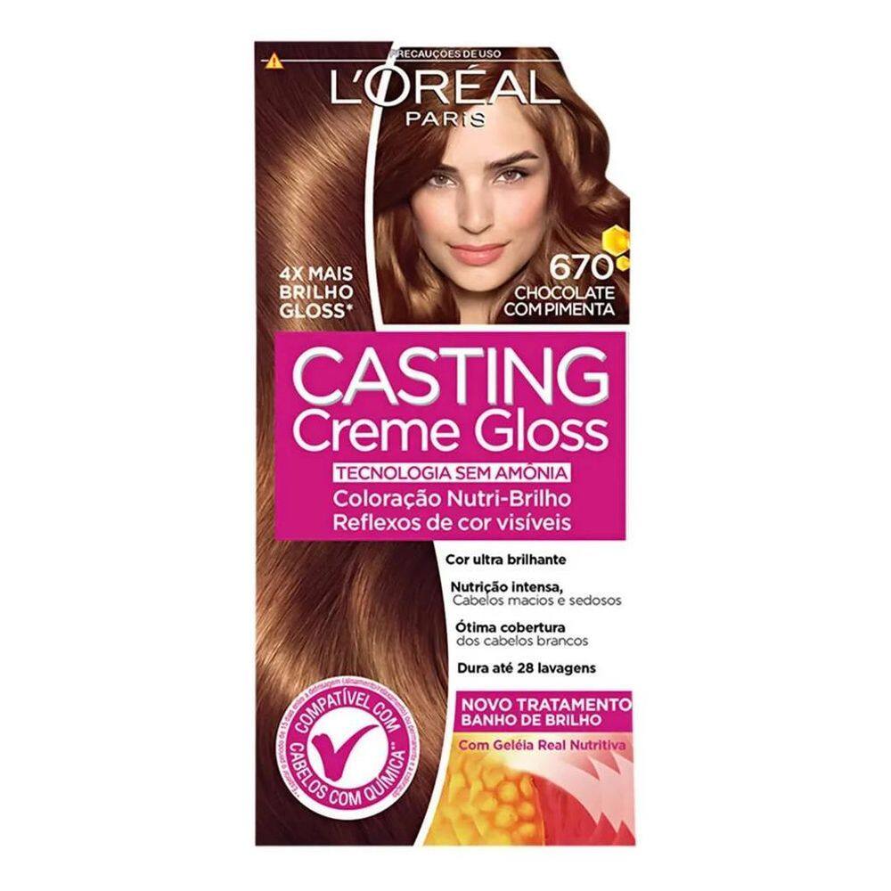 2X Casting Creme Gloss 670 Chocolate Com Pimenta - Tonalizan