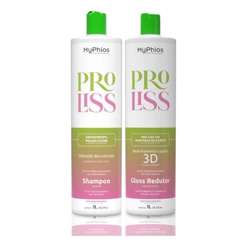 Kit Progressiva Shampoo E Gloss 1L - Proliss - Myphios