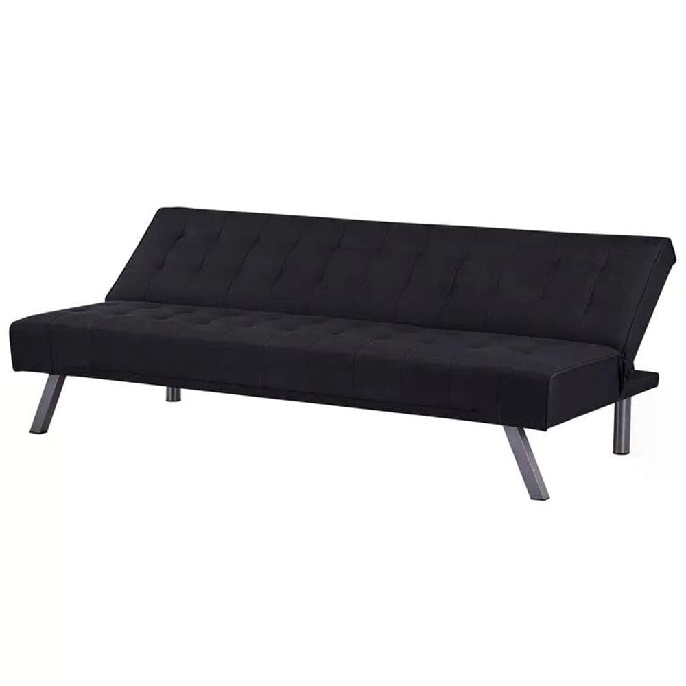 Sofa Cama 3 Lugares Harry Preto 179X78X76Cm Just Home Collection