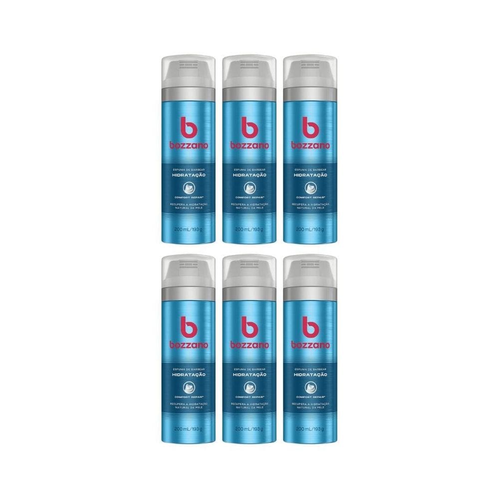 Espuma De Barbear Bozzano Hidrataçao 200Ml - Kit C/6Un