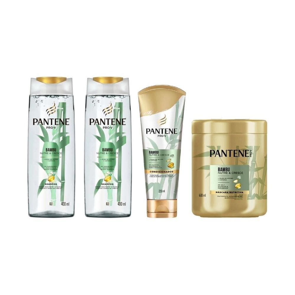 Kit Pantene Bambu 2 Sh 400Ml + 1 Cond 250Ml + Masc 600Ml