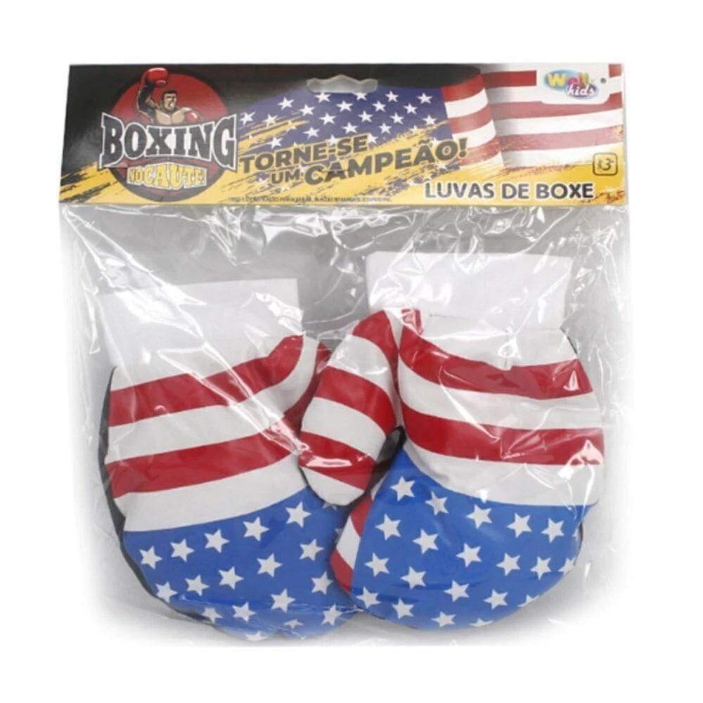Luva De Boxe Infantil Usa Brinquedo Esportivo Entretenimento