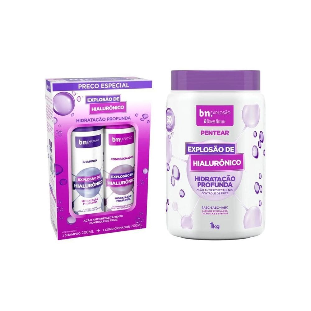 Kit Beleza Natural Hialuronico Sh 200Ml+Cond 200Ml+Cr Pt 1Kg