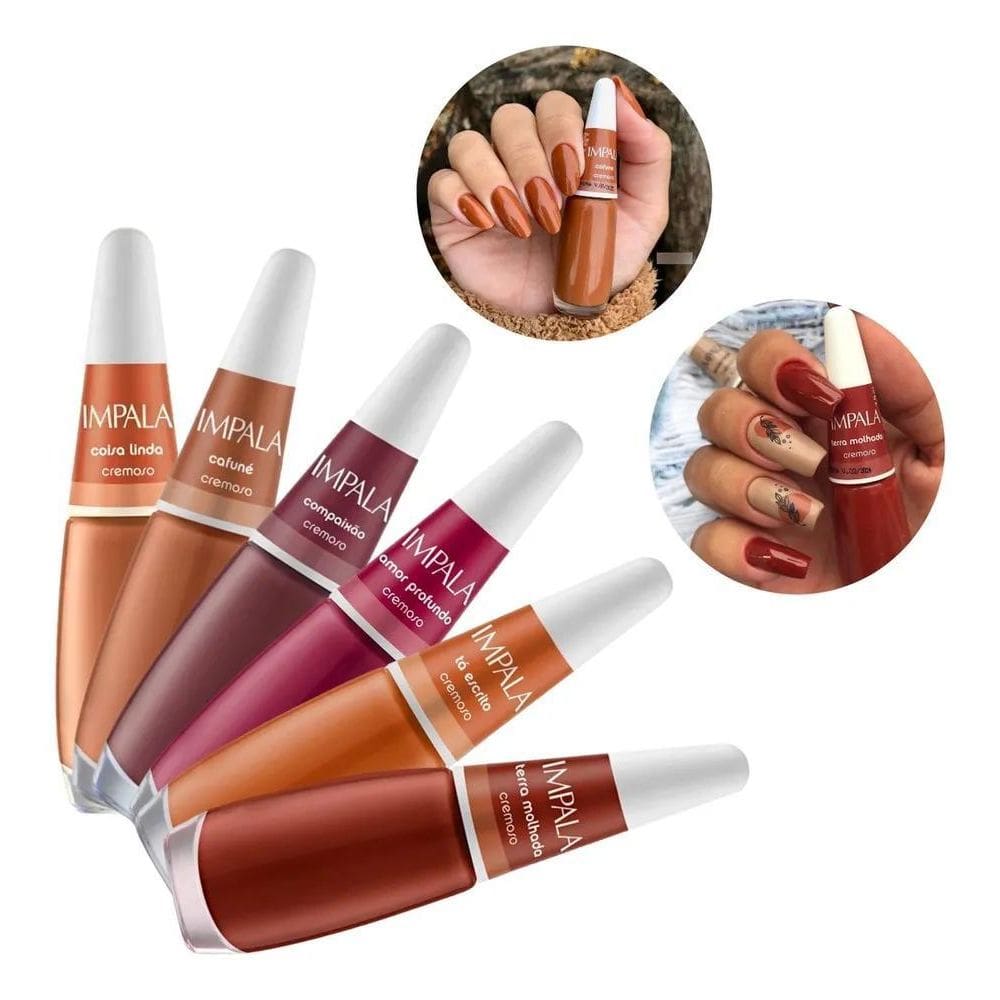 Kit Esmaltes Impala Novas Cores Terracota Barato