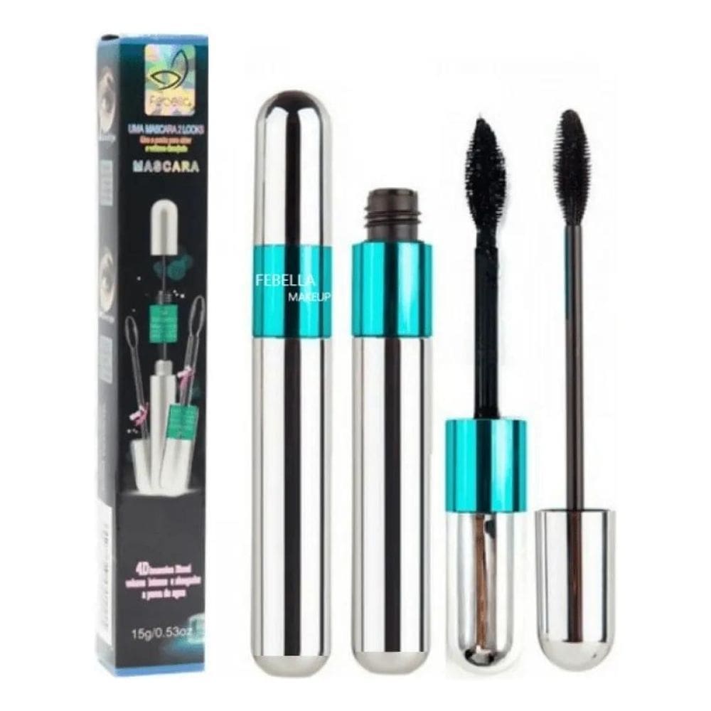 2X Mascara De Cilios 4D Imension Febella Cor Preto