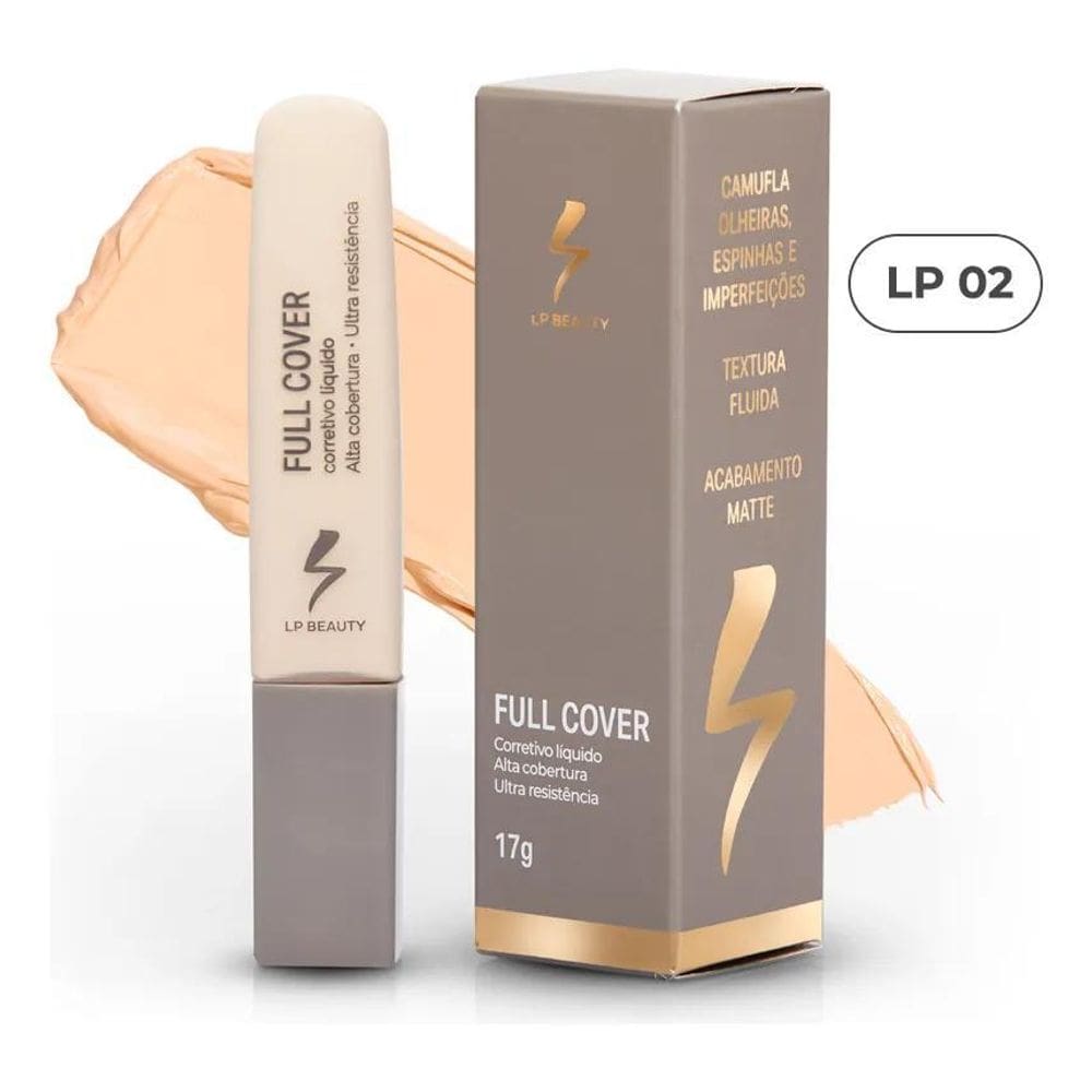 3X Corretivo Full Cover Lp Beauty Cor Lp02 Alta Cobertura Lí