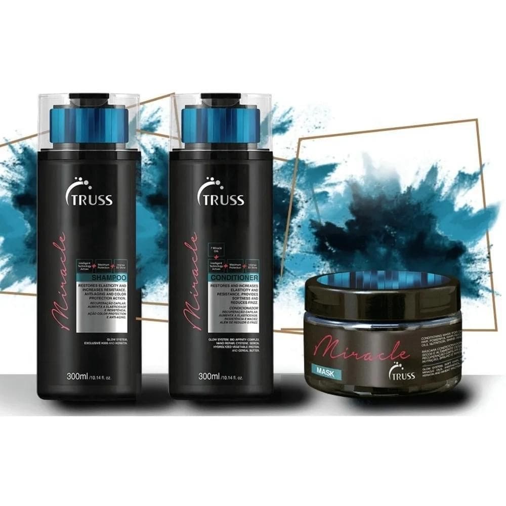 Kit Truss Linha Miracle Shampoo Condicionador E Máscara