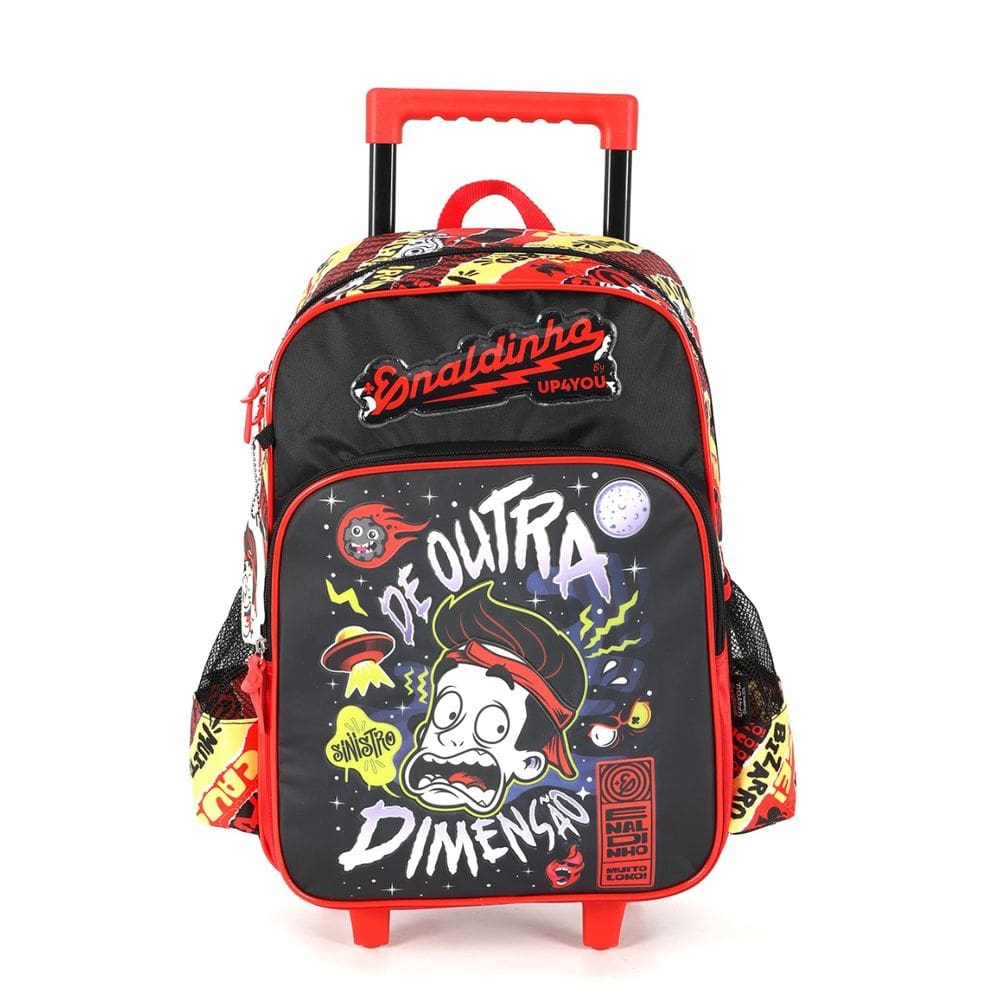 Mochila Escolar de Rodas Enaldinho Youtuber Outra Dimensão