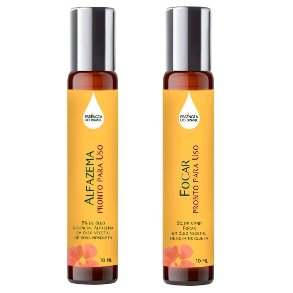 Óleos Essenciais Prontos Alfazema E Focar Roll On 10Ml