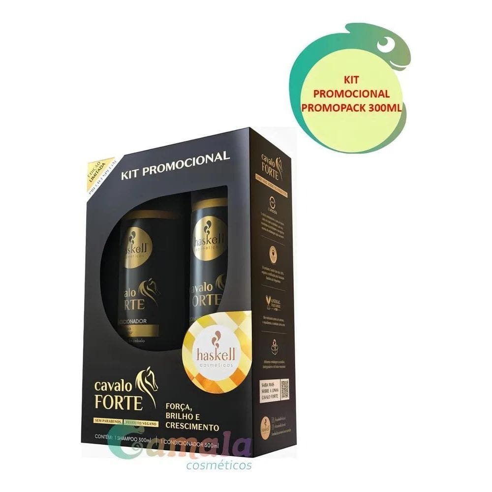 10X Kit Haskell Promopack Cavalo Forte Shampoo Condicionado