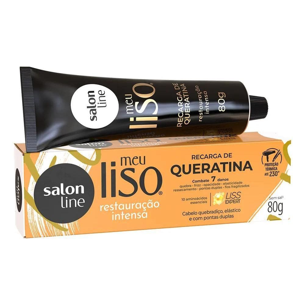 2X Recarga Queratina Salon Line Meu Liso Restauração Intensa