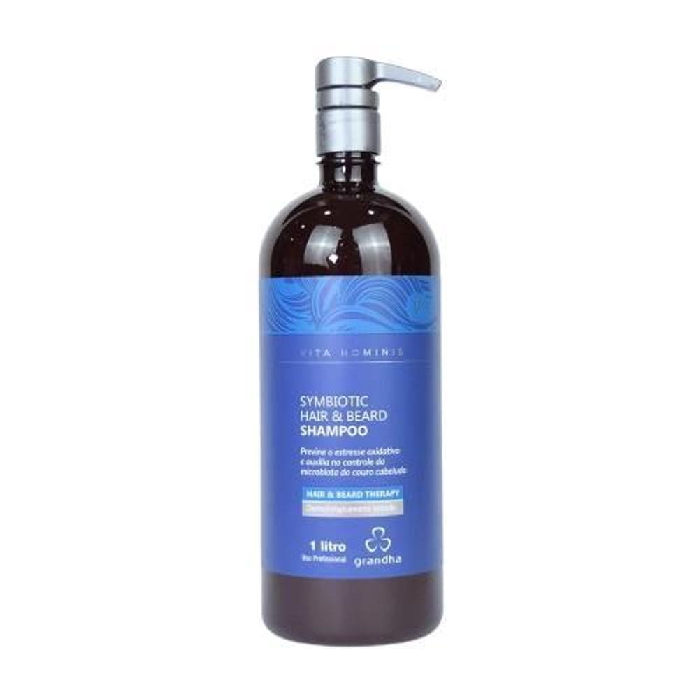 Grandha Shampoo Cabelo Barba Controle Microbiota Symbioti 1L