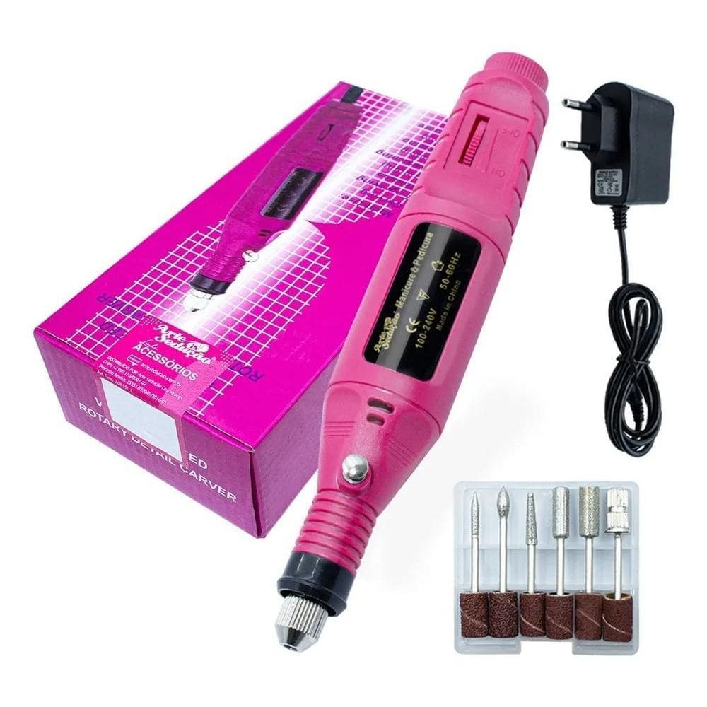 Lixadeira Lixa Motor De Unha Elétrica, Bivolt 110V - 220V