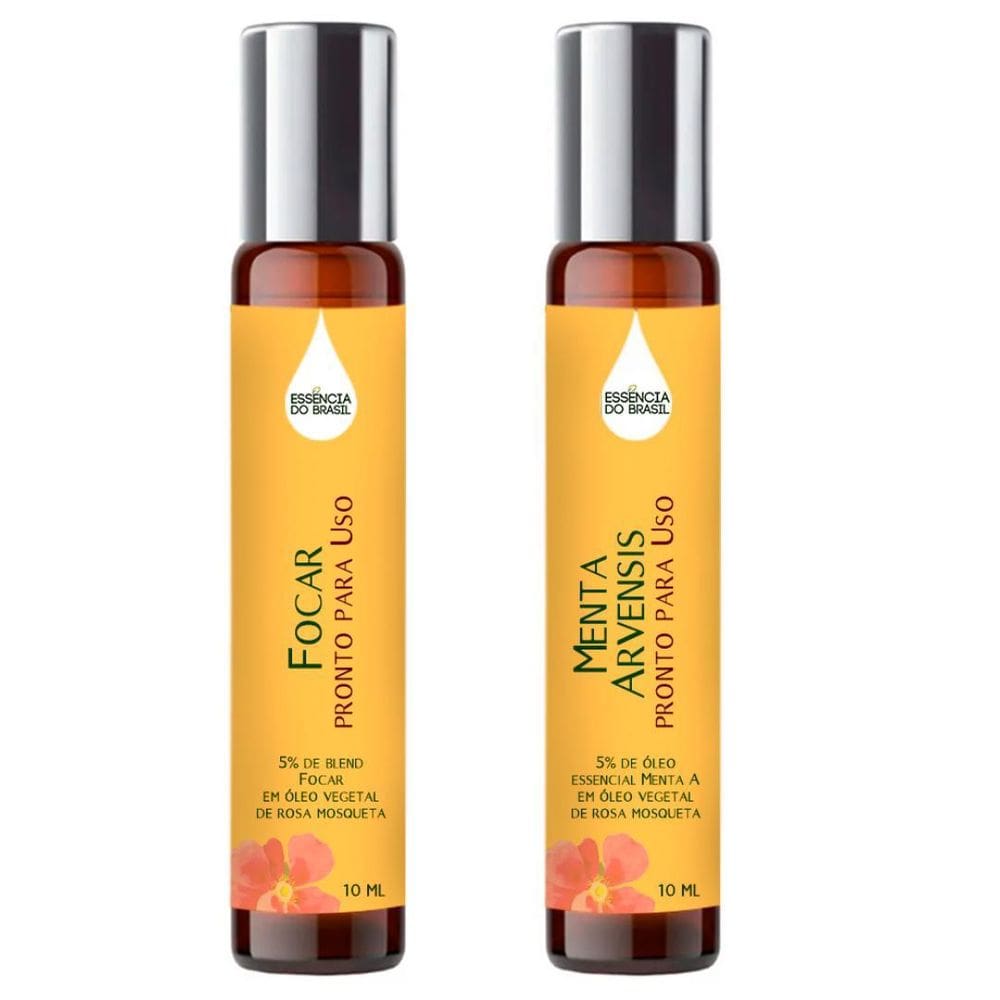 Óleos Essenciais Prontos Focar E Menta Arvensis Roll On 10Ml