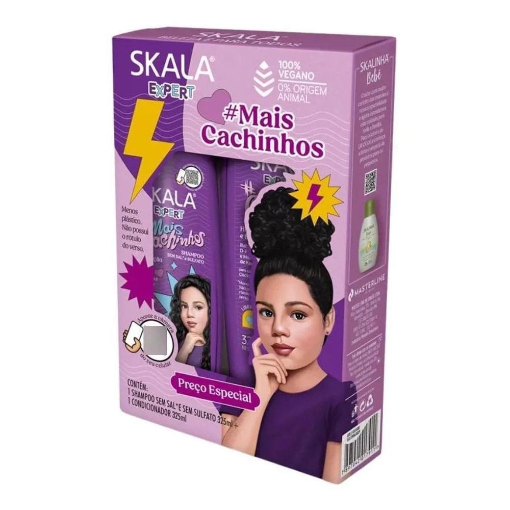 5X Kit Shampoo E Condicionador Mais Cachinhos Infantil Ska