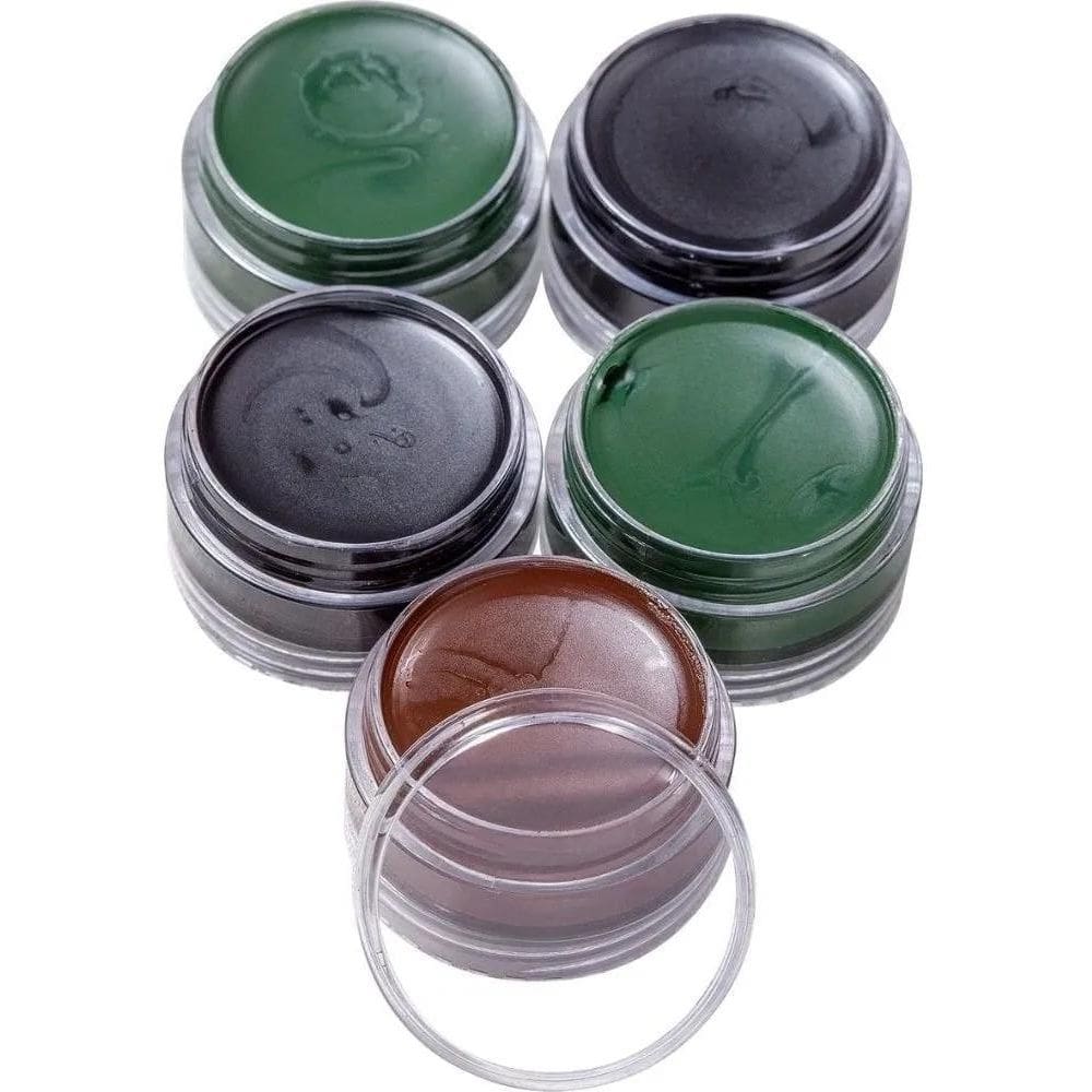 2X Tinta Rosto Camuflagem 5 Cores Maquiagem Selva Militar