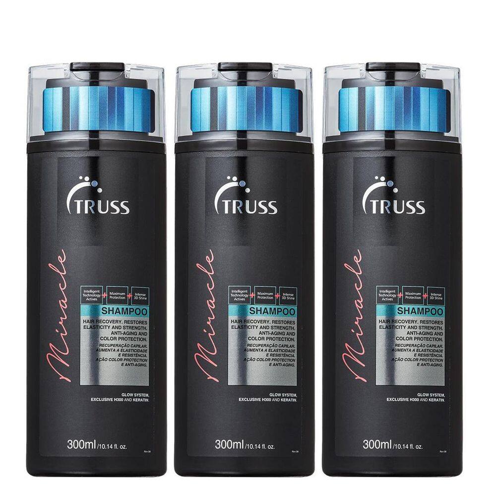 Truss Miracle Shampoo 300Ml Kit 03 Unidades
