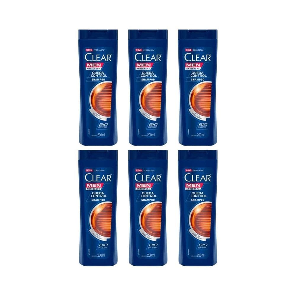 Shampoo Clear 200Ml Controle Queda Men-Kit C/6Un