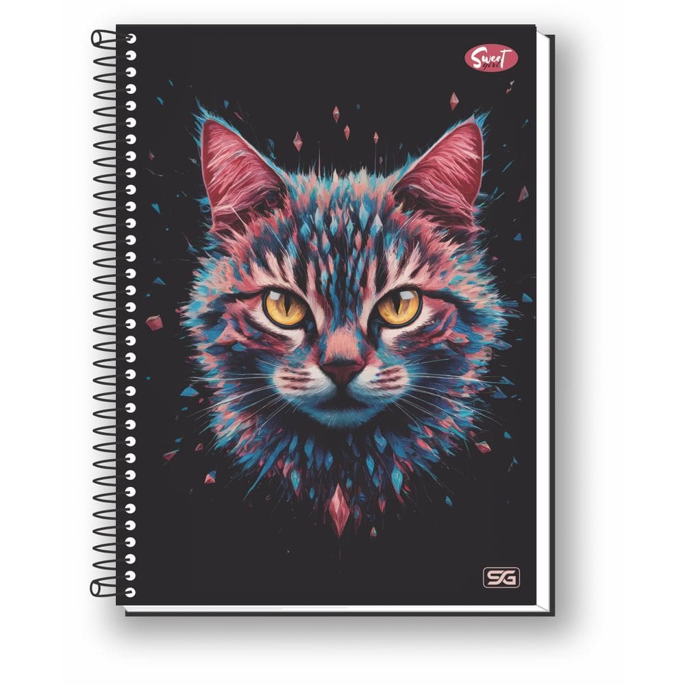 Caderno Universitário SWEET -Capa Dura -1 Matéria 200 mm x 275 mm 80 Fls Pacote com 4
