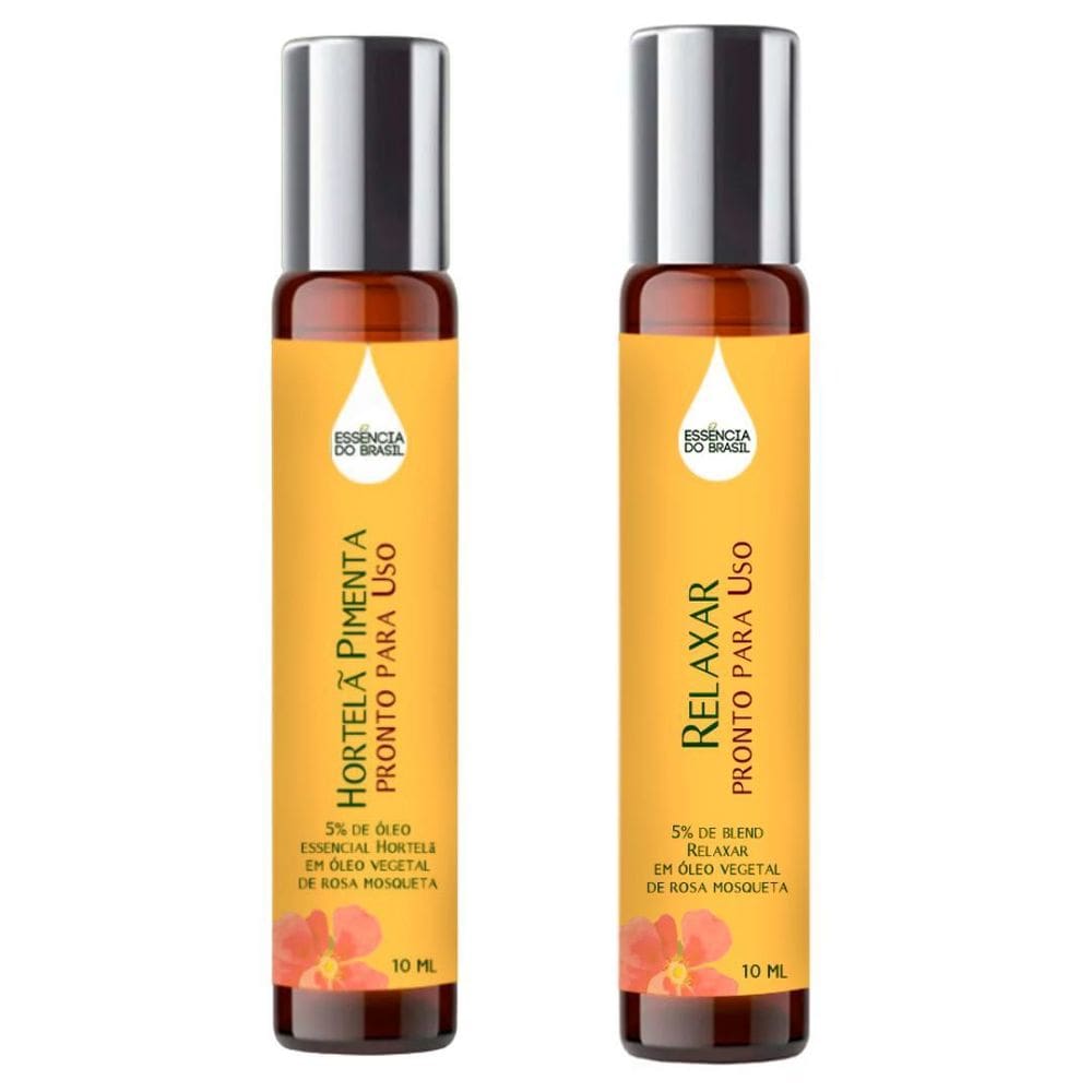Óleos Essenciais Prontos Hortelã E Relaxar Roll On 10Ml