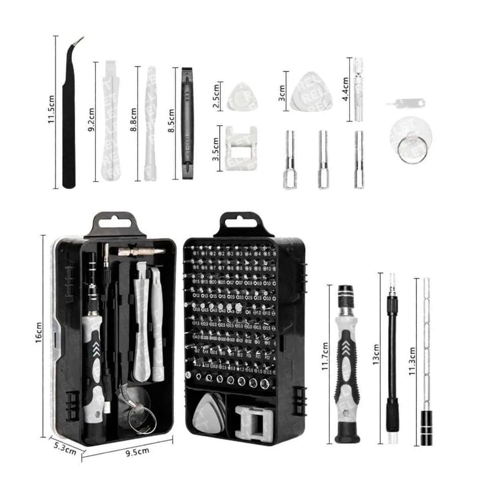 Kit Multi Uso Ferramenta Reparo Limpeza 115 Pcs