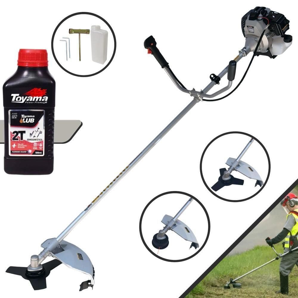 Roçadeira Robusta Toyama Tbc43h 1,7hp 43cc + Óleo Toyama 2t