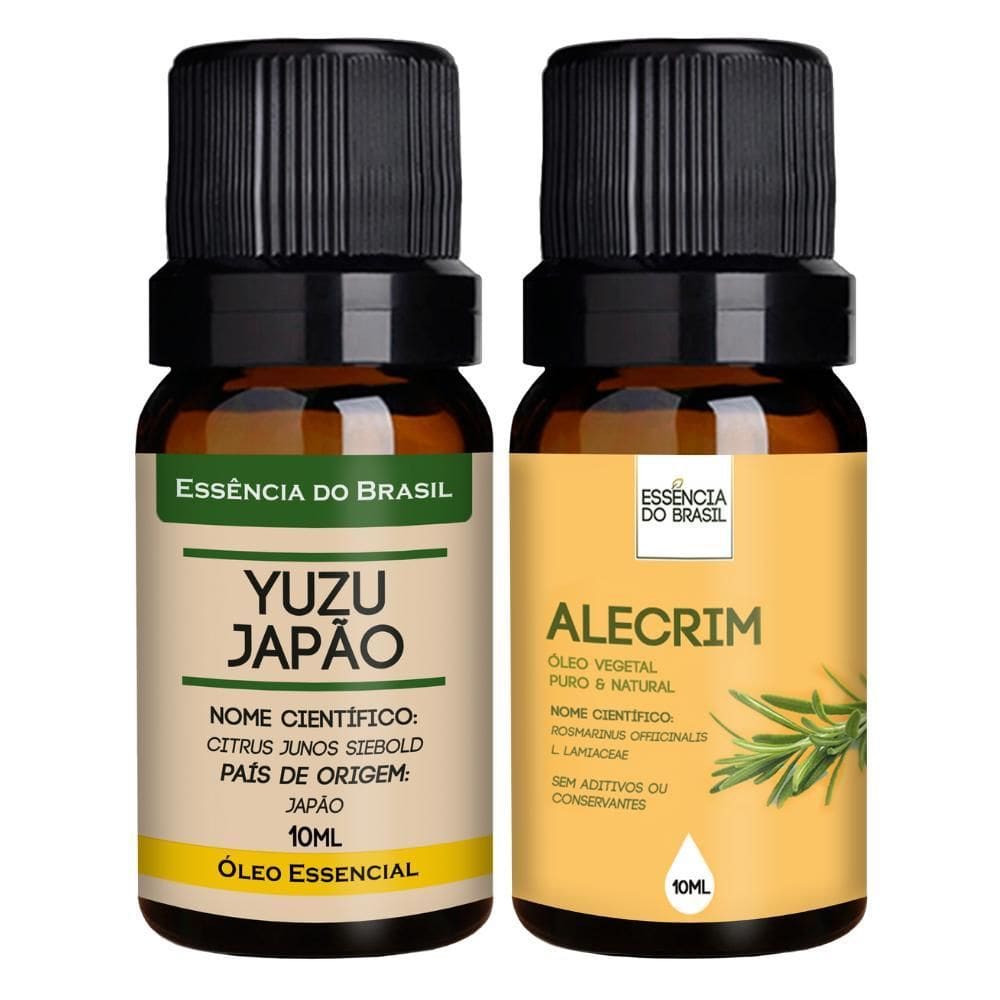 Óleo Essencial De Yuzu Japão + Óleo Vegetal De Alecrim 10Ml