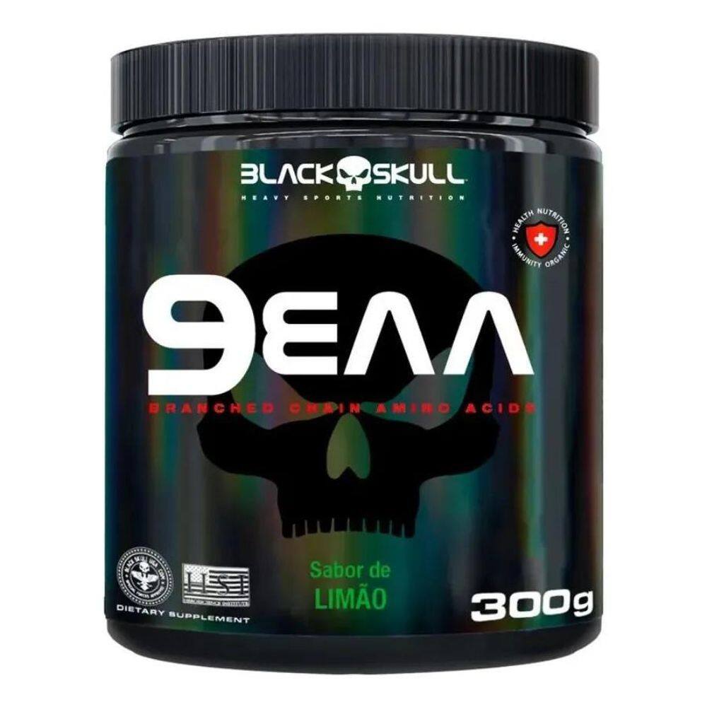 2X Eaa 9 Aminoácidos Essenciais 300G Black Skull Sabor Limão
