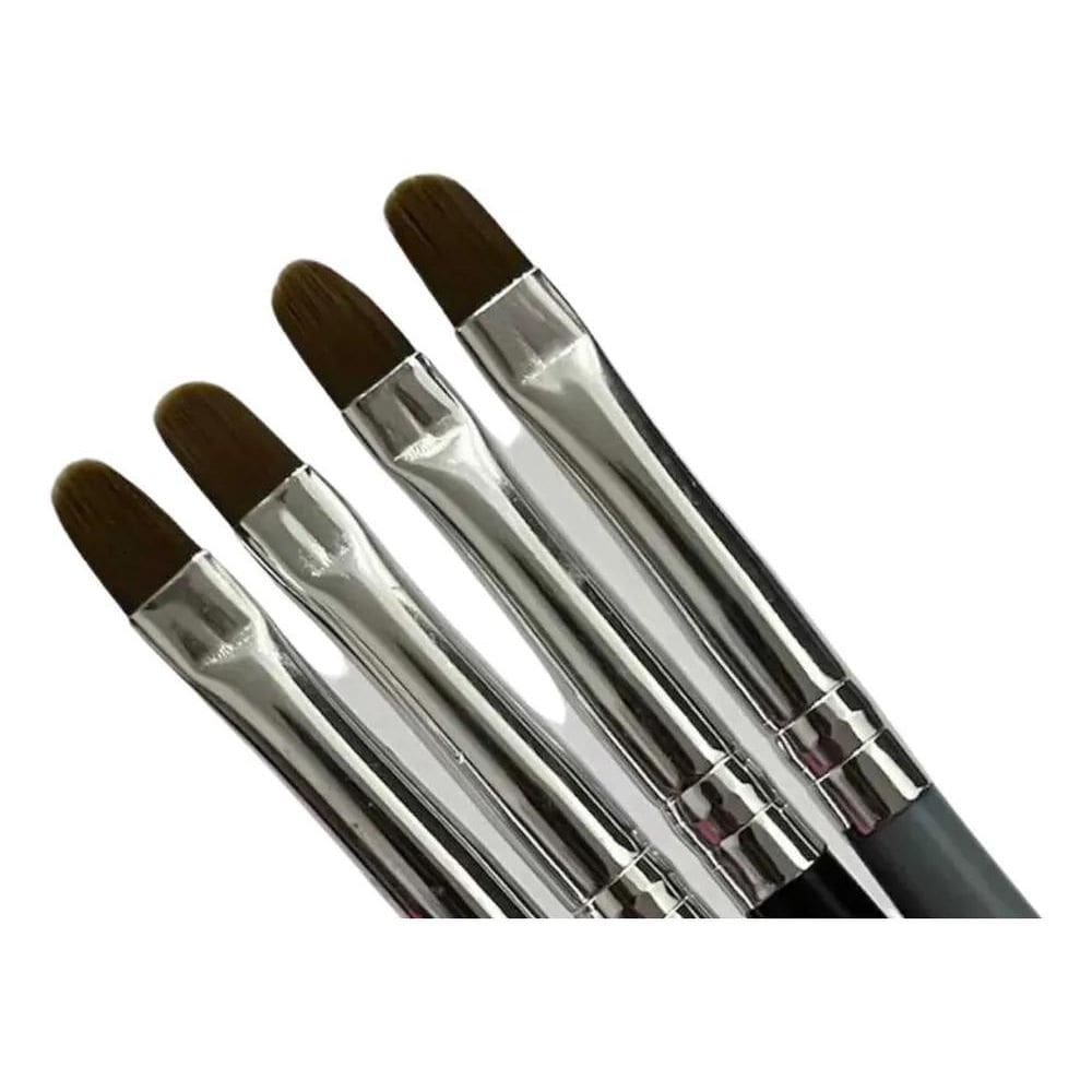 3X Pincel Lingua De Gato Gel Unhas Alongamento Unhas Acrigel