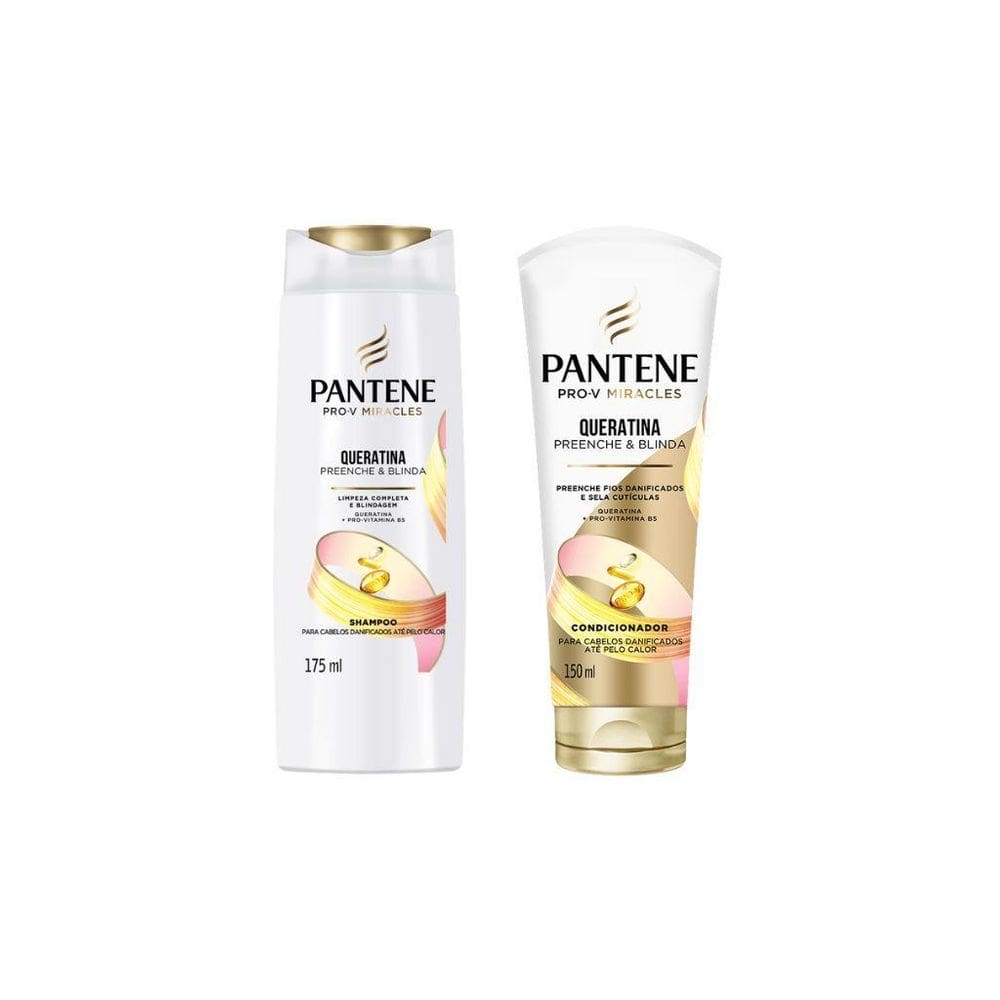 Kit Pantene Queratina 1 Shamp 175Ml + 1 Condicionador 150Ml