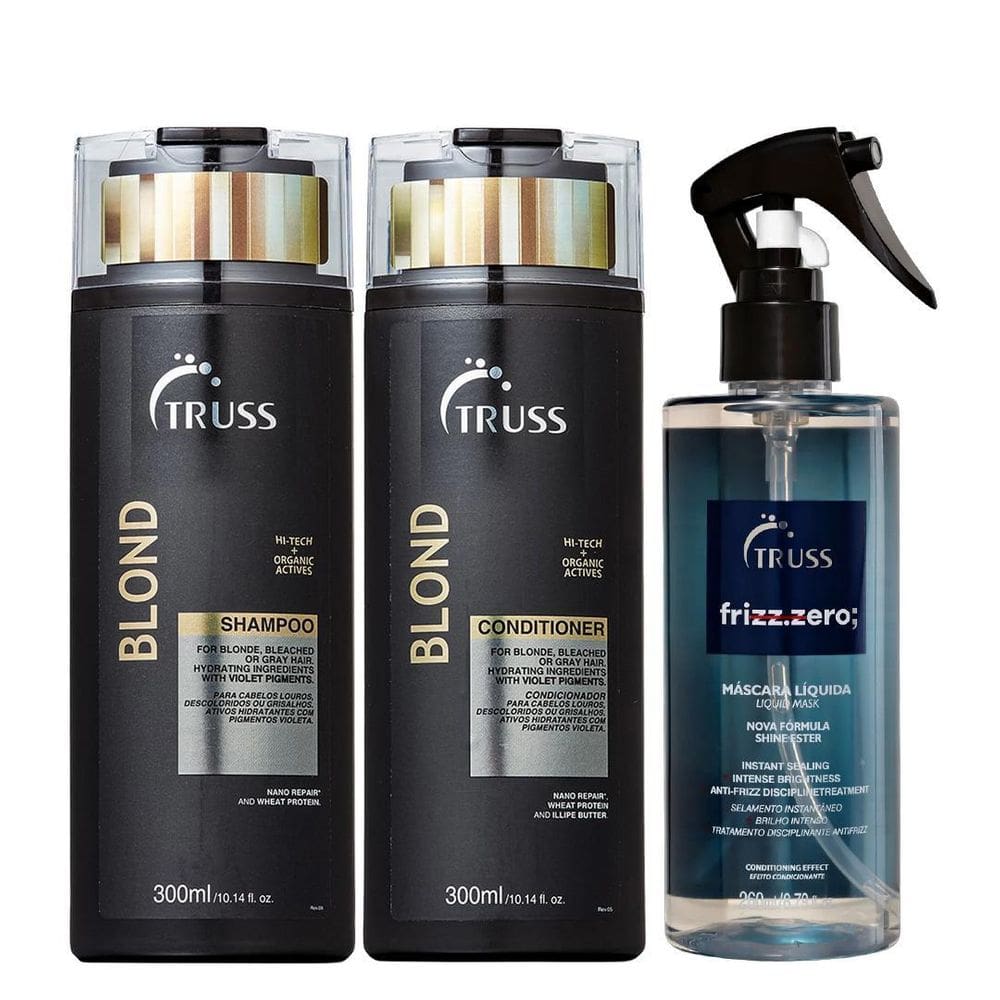 Truss Blond Kit Shampoo Condicionador E Frizz Zero Spray